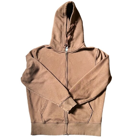 Old Navy Chocolate Brown Zipper Hooded Sweatshirt, Size S - Picture 4 of 10